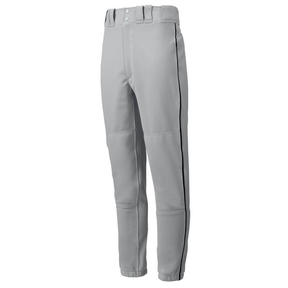 Pantaloni Mizuno Baseball Premier Piped Uomo - Grigie/Nere - 80359-VPUO